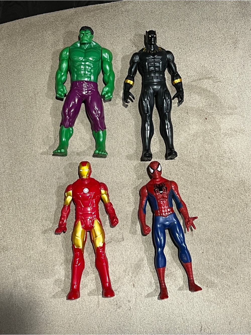 Marvel Avengers 6” Action Figures - Hulk, Iron Man, Spiderman, Black Panther